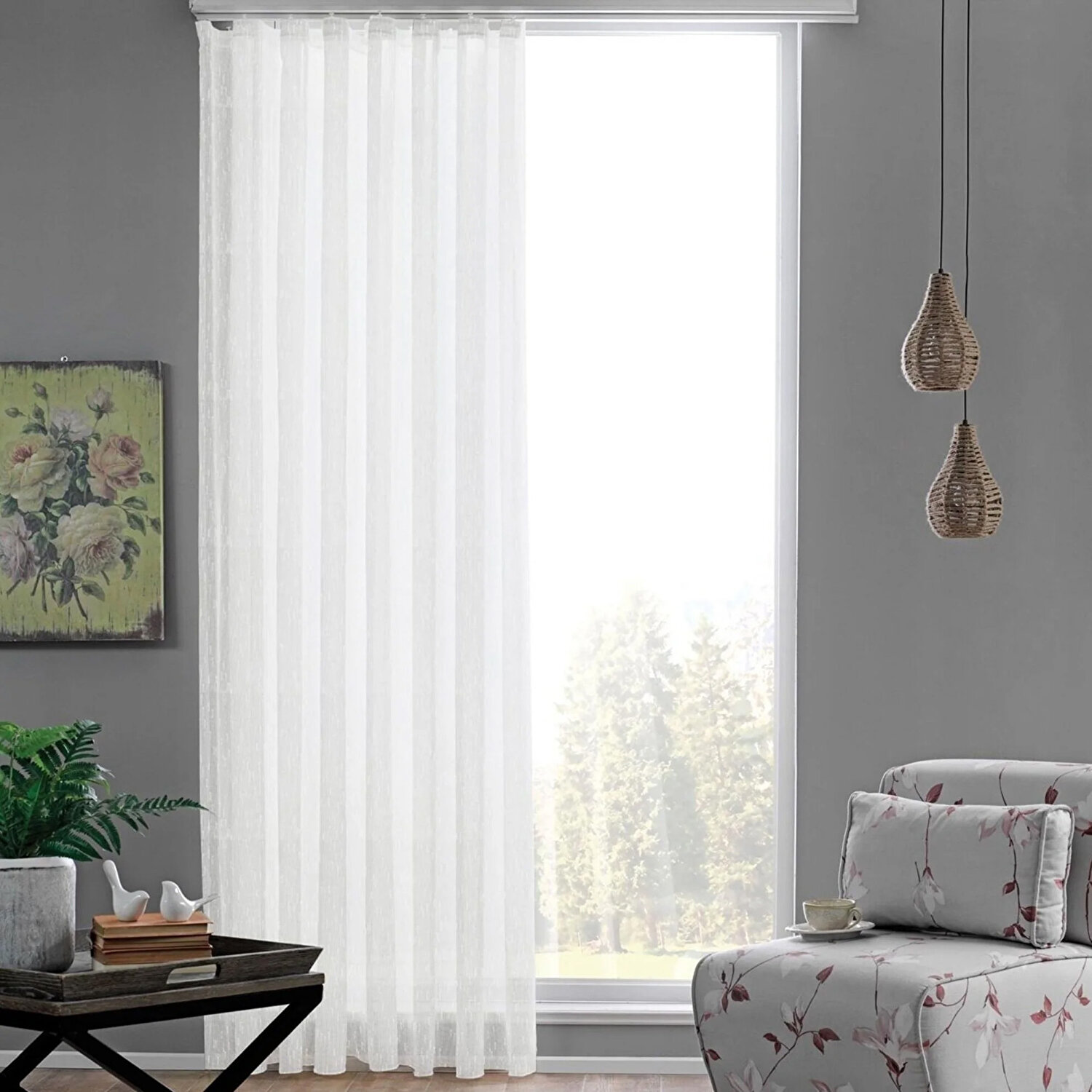 Taç Erısman Hazır Tül Perde Ekru 250X260 cm