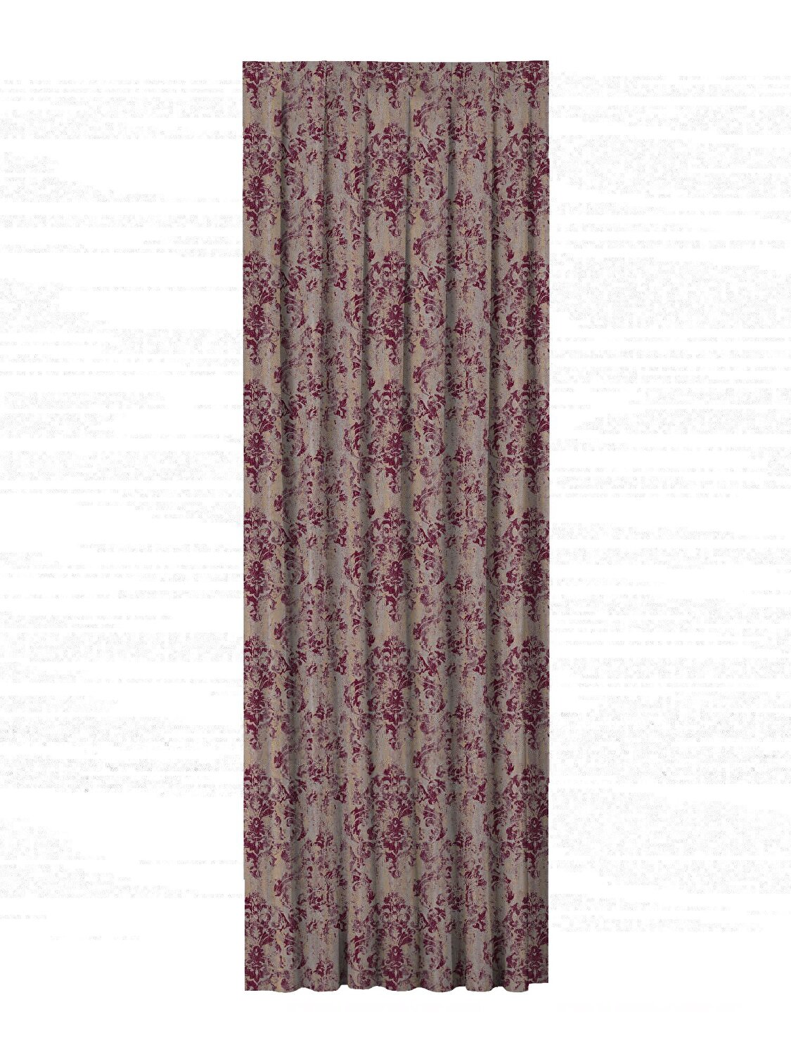 Taç Budeys Fon Perde Kırmızı ( Max Yükseklik : 295 cm )