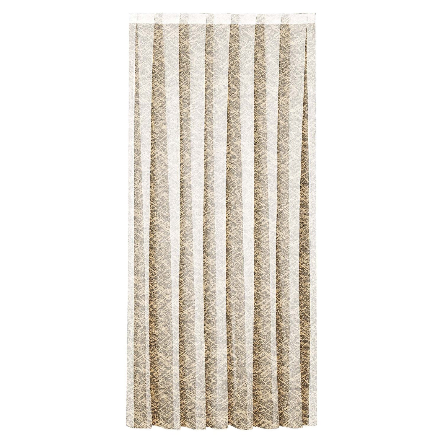 Taç Apron Örme Tül Perde Hardal Sarı ( Max Yükseklik : 265 cm )