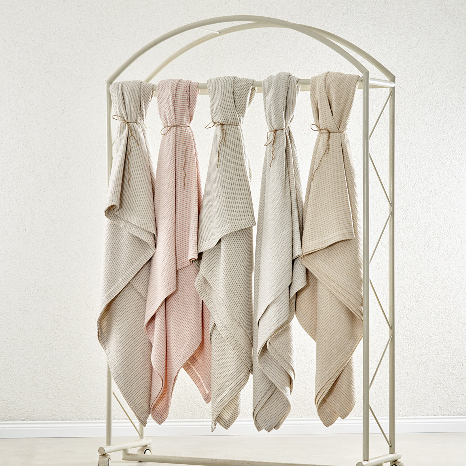 Taç Plain Viskoz Çift Kişilik Çok Amaçlı Set Mavi