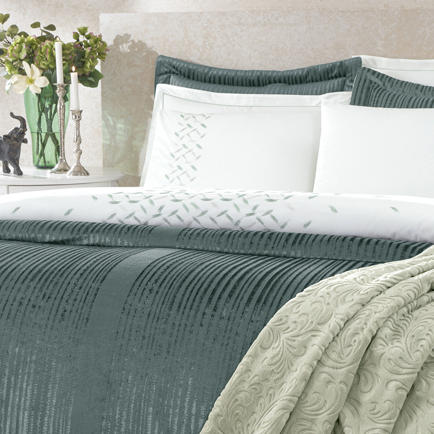 Taç Sirius Abiye Çeyiz Seti Yeşil