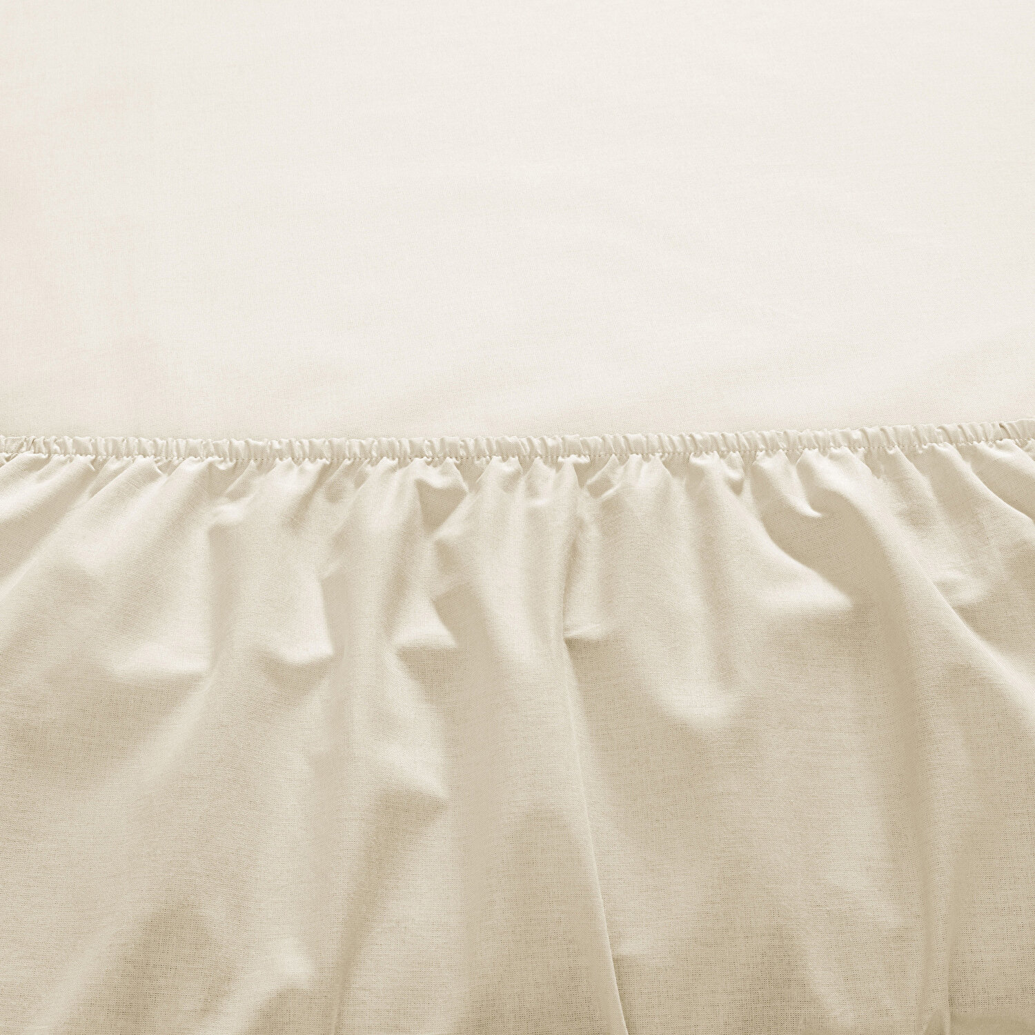 Taç Ranforce Lastikli Çift Kişilik Çarşaf Set Ekru