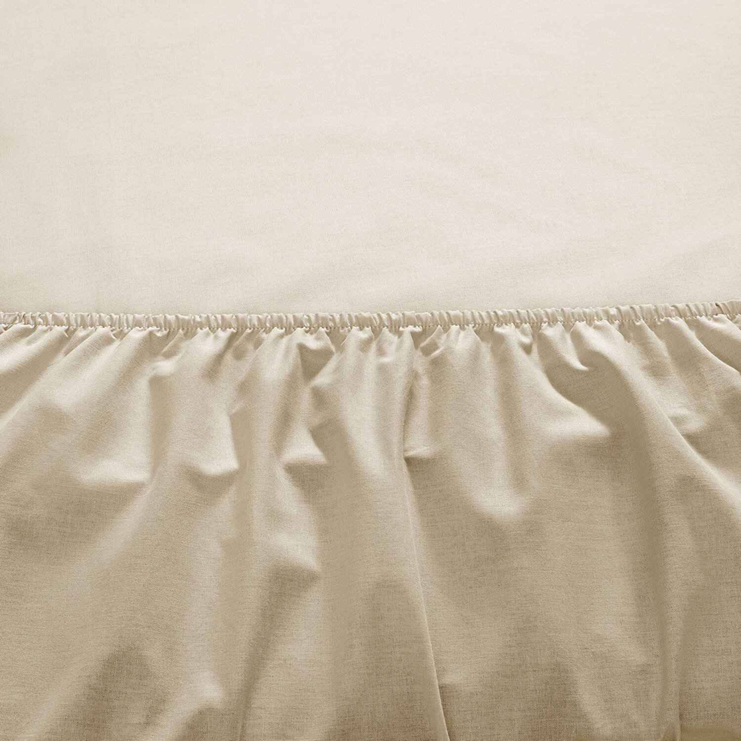 Taç Ranforce Lastikli Çift Kişilik Çarşaf Set Vizon