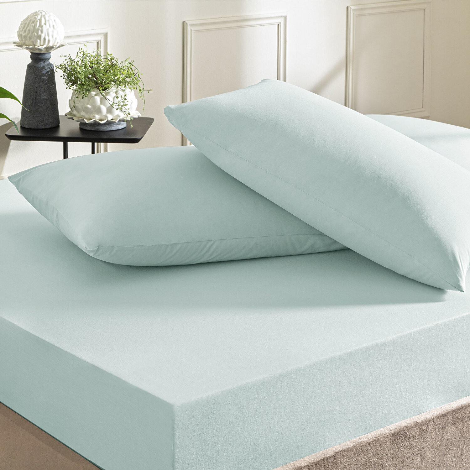 Taç Color Dreams Ranforce Çift Kişilik Çarşaf Seti Mavi