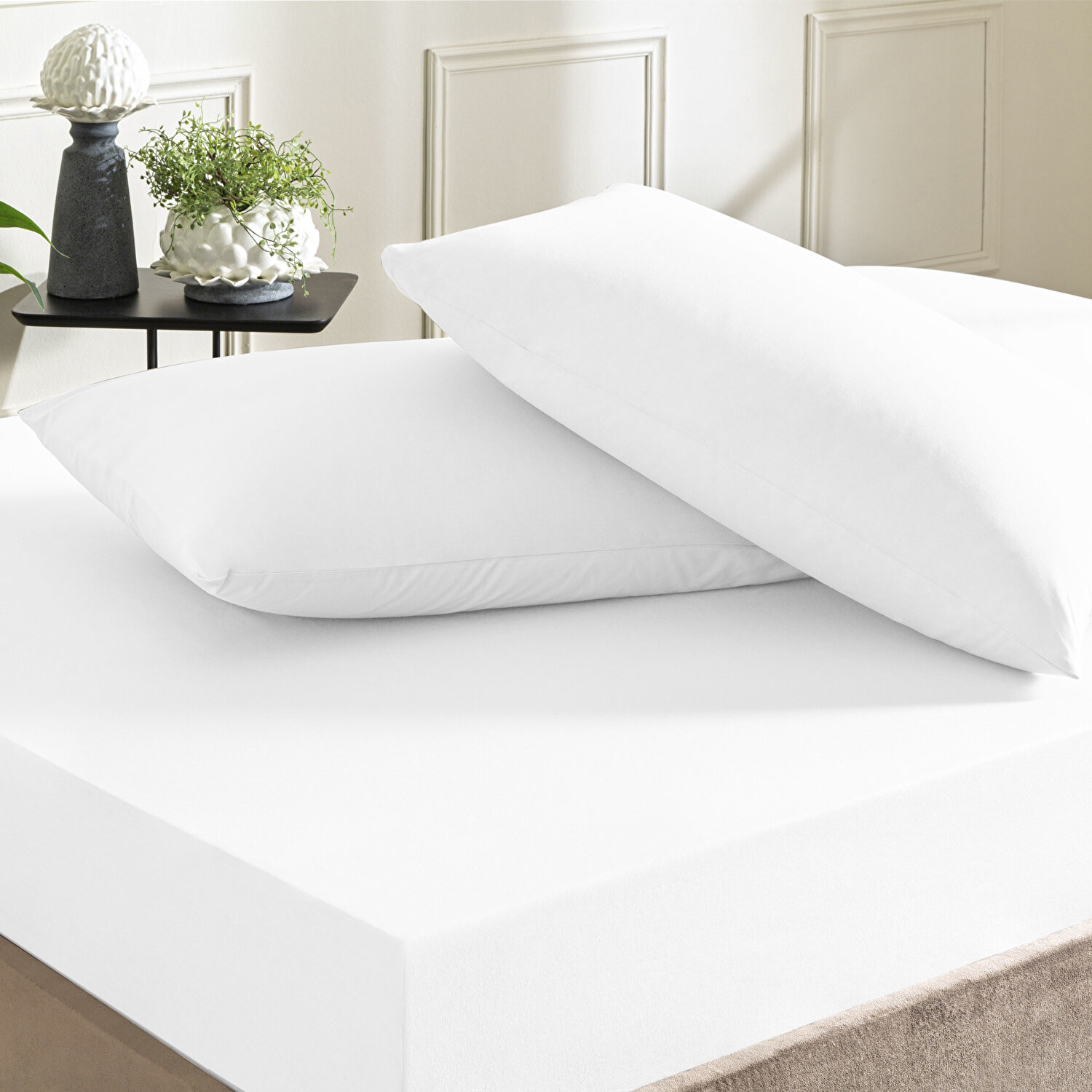 Taç Color Dreams Ranforce Çift Kişilik Çarşaf Seti Beyaz