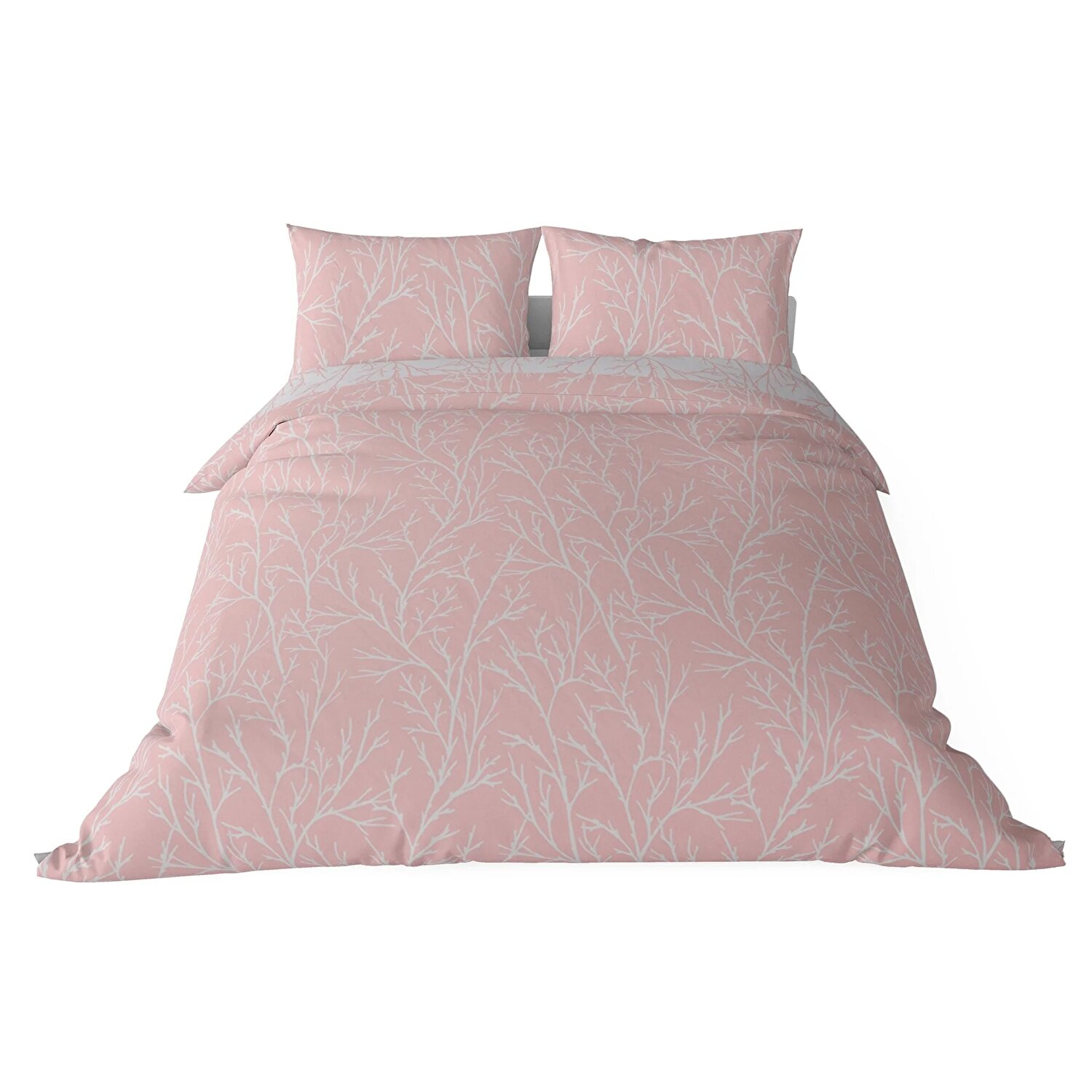 Brielle Çift Kişilik Saten Nevresim Seti Pembe