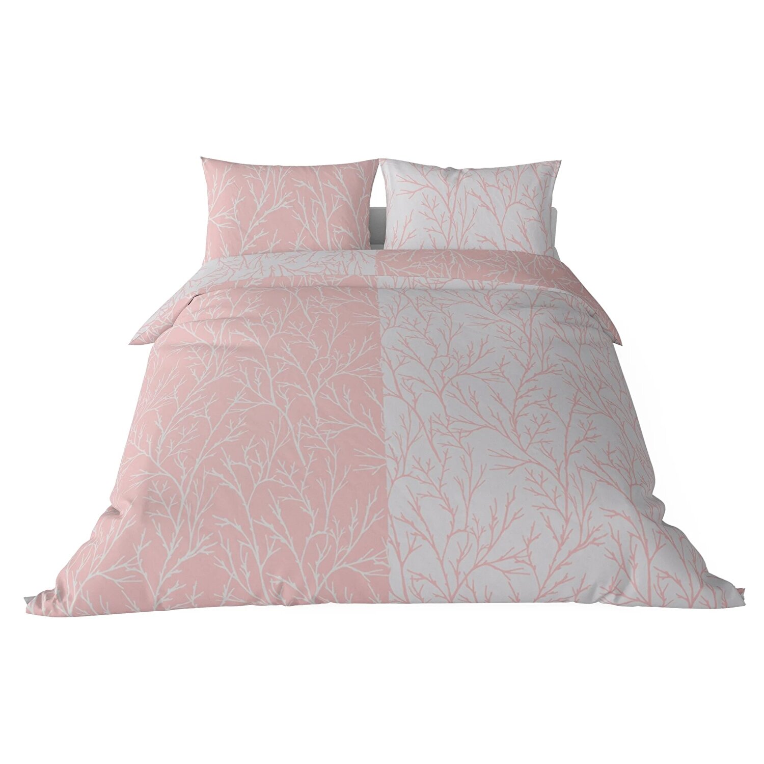 Brielle Çift Kişilik Saten Nevresim Seti Pembe