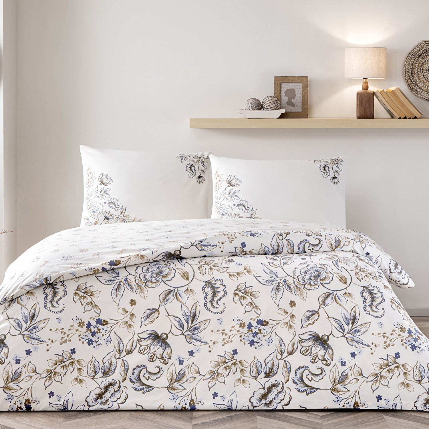 Taç Norah Ranforce Tek Kişilik Nevresim Takımı Kahverengi