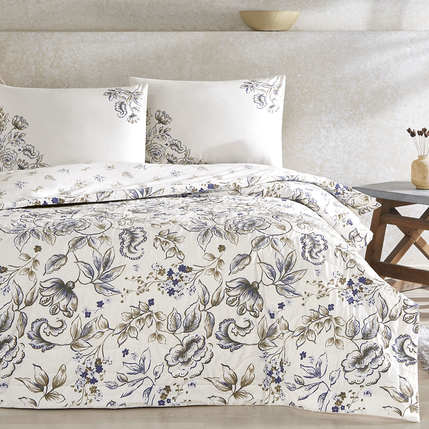 Taç Pansy Ranforce Tek Kişilik Complete Set Kahverengi