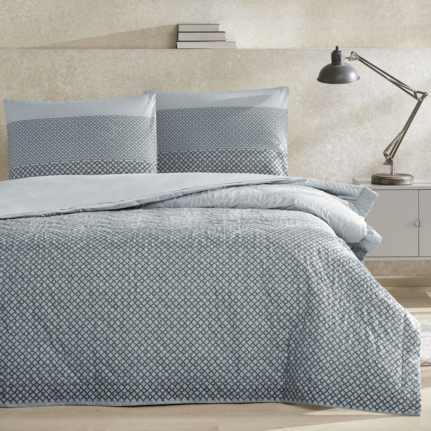 Taç Crosby Ranforce Çift Kişilik Complete Set Gri