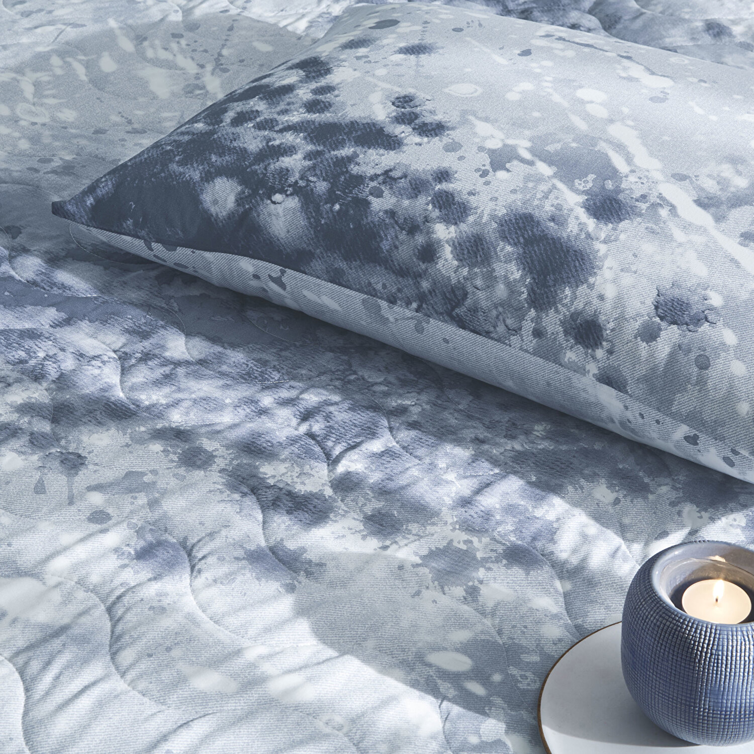 Taç Trixy Ranforce Çift Kişilik Complete Set Mavi