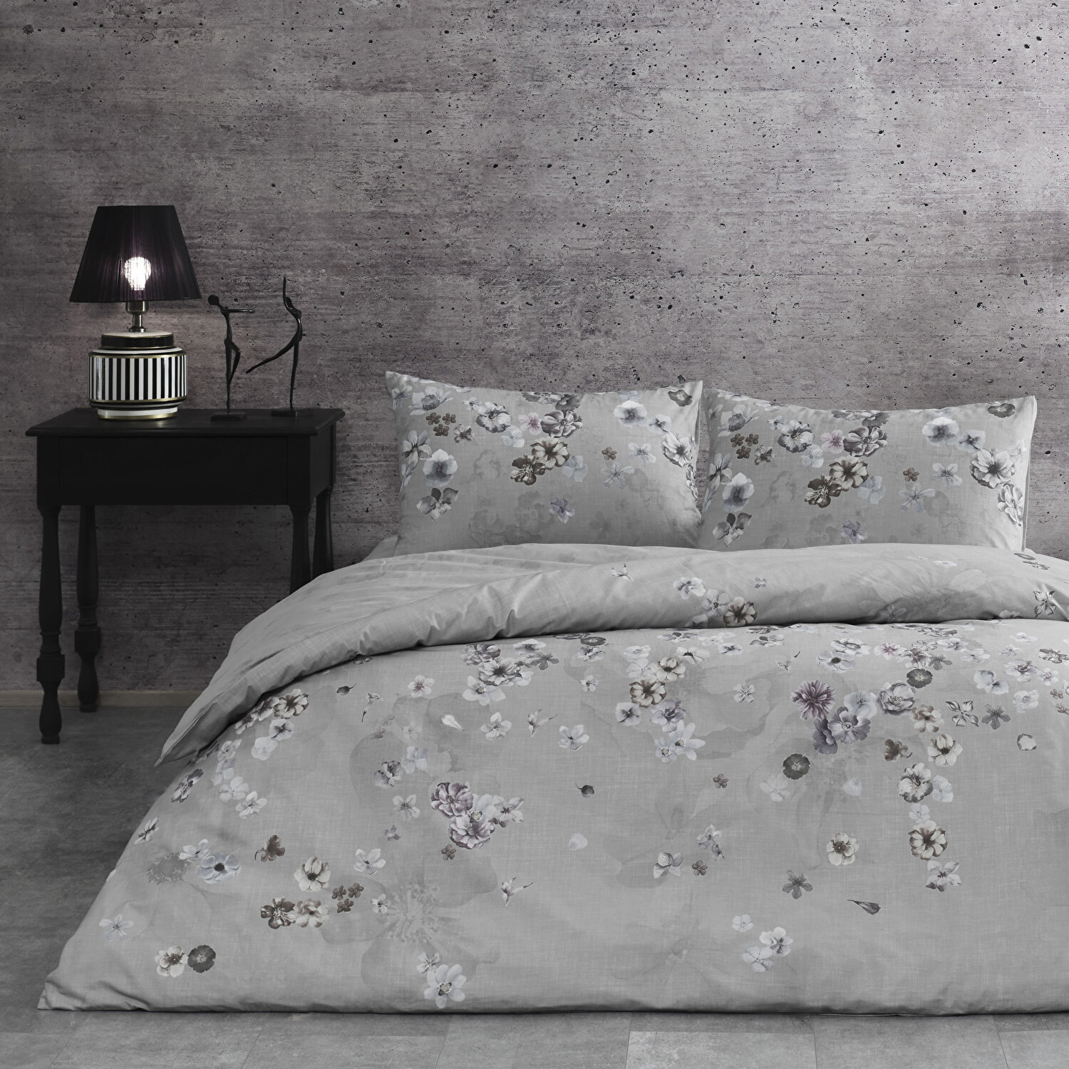 Taç Claire Ranforce Çift Kişilik Nevresim Takımı Gri