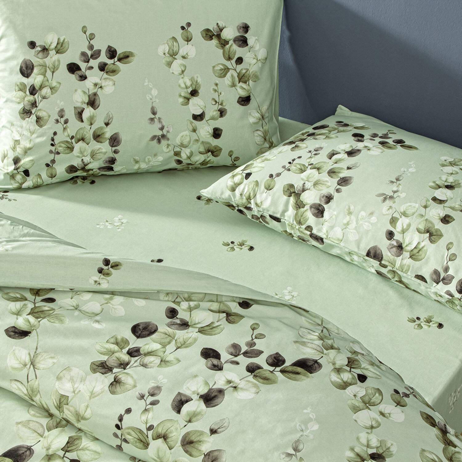 Taç Leif Ranforce Tek Kişilik Nevresim Takımı Yeşil