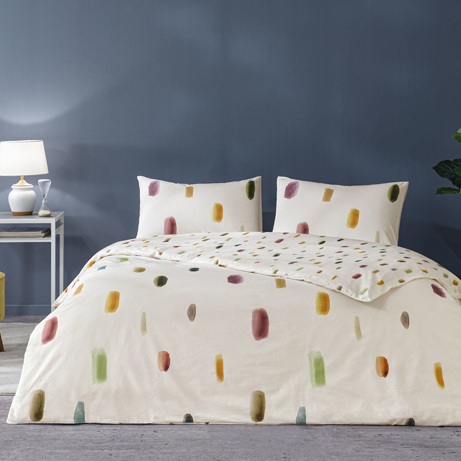 Taç Jullian Ranforce Tek Kişilik Nevresim Takımı Kremrengi