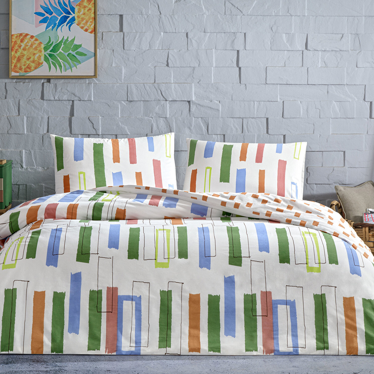 Taç Legrand Ranforce Tek Kişilik Nevresim Takımı Yeşil