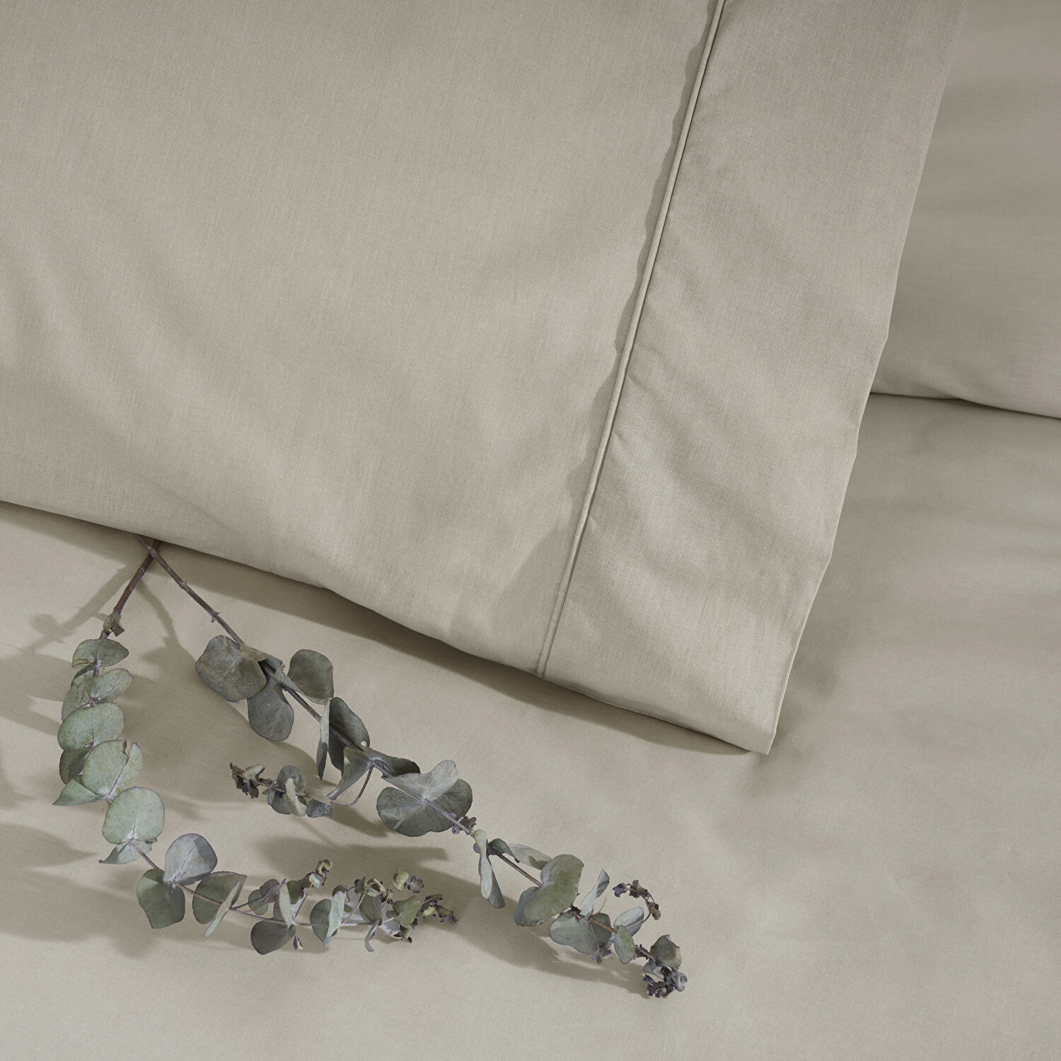 Taç Ranforce Basic Queen Size Nevresim Takımı Vizon