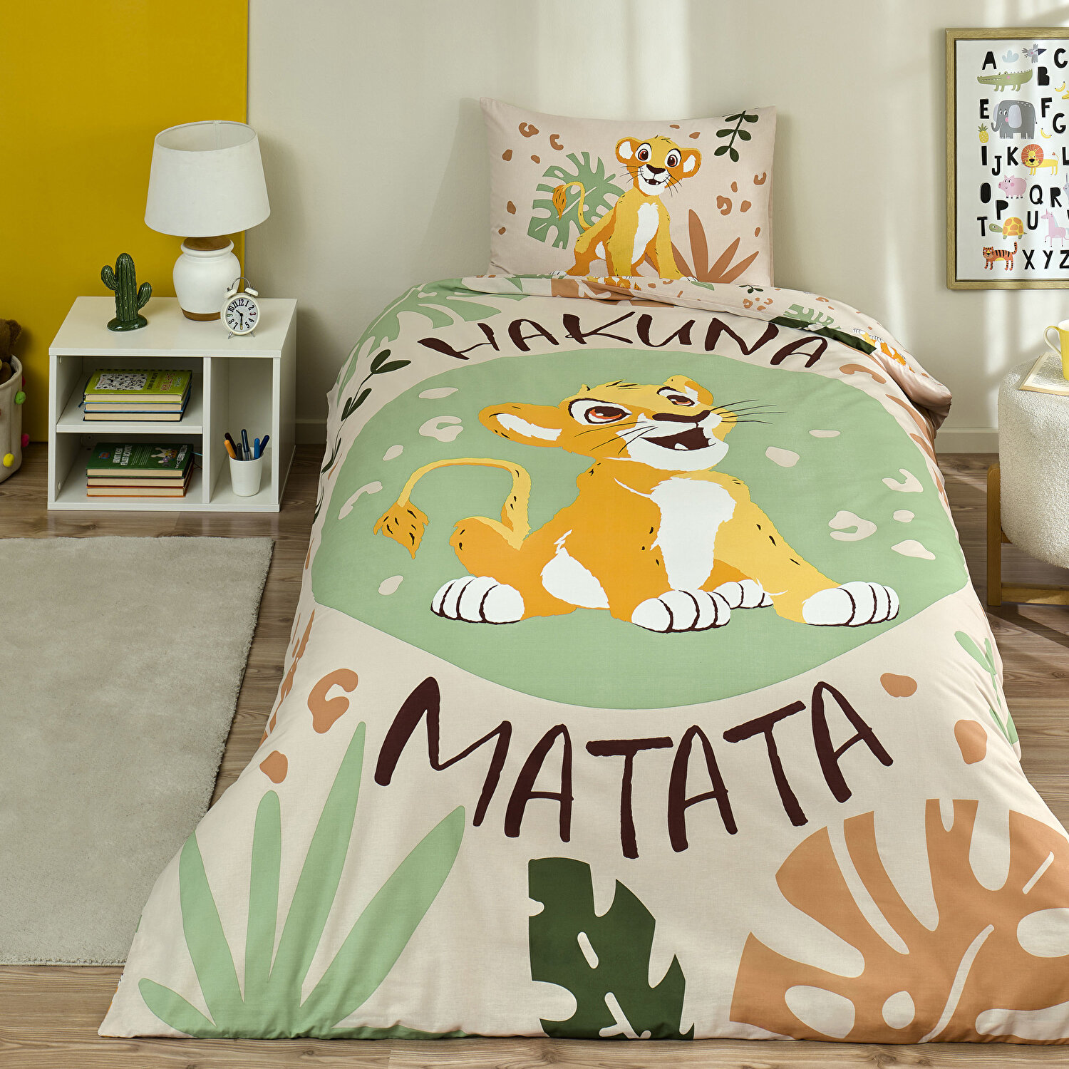 Taç Lisanslı Lion King Tek Kişilik Pamuk Nevresim Takımı