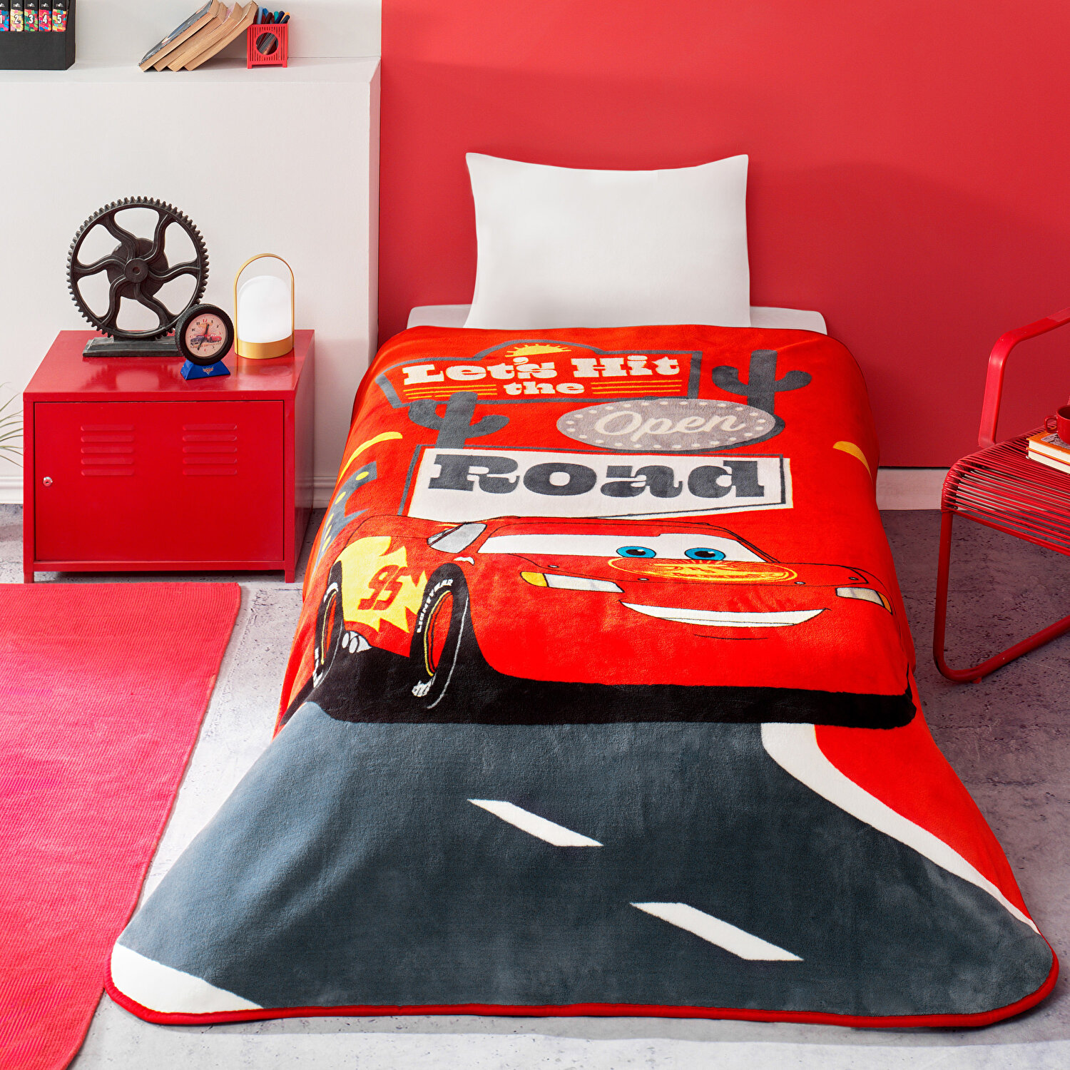 Lisanslı Disney Cars Road Tek Kişilik Battaniye