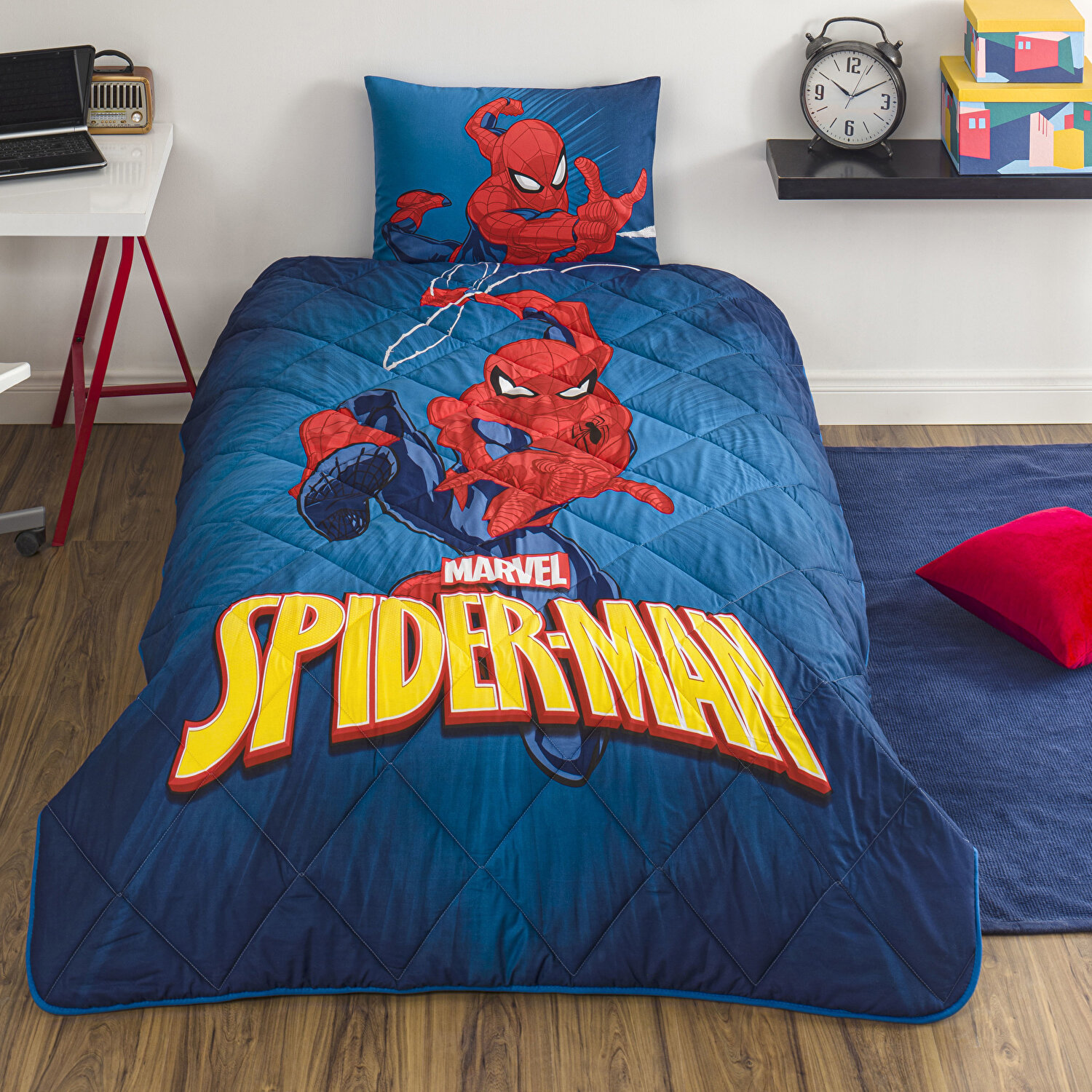 Taç Lisanslı Spiderman Classical Tek Kişilik Pamuk Yorgan Seti