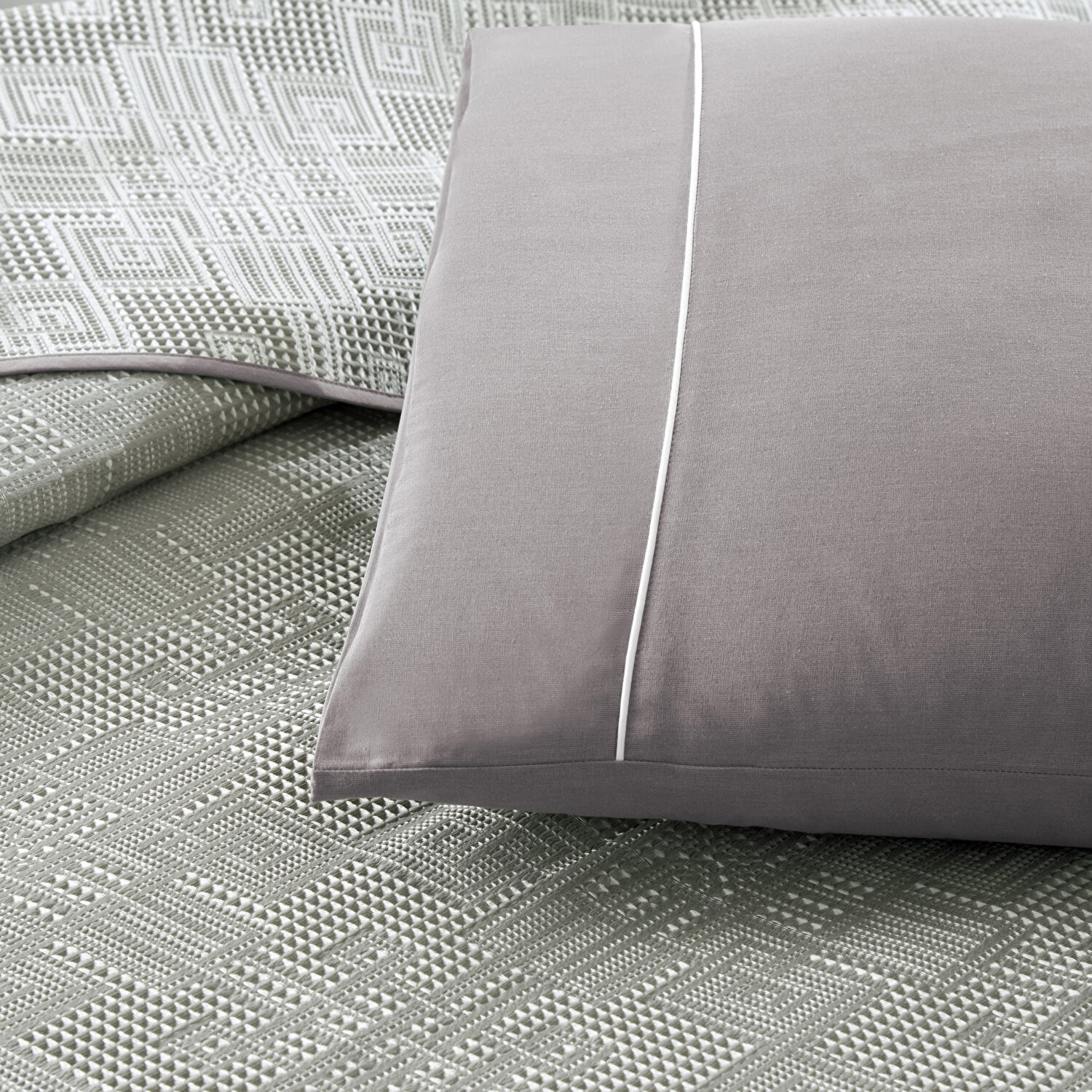 Taç Jakar Vıgnes Çift Kişilik Pike Takımı Antrasit