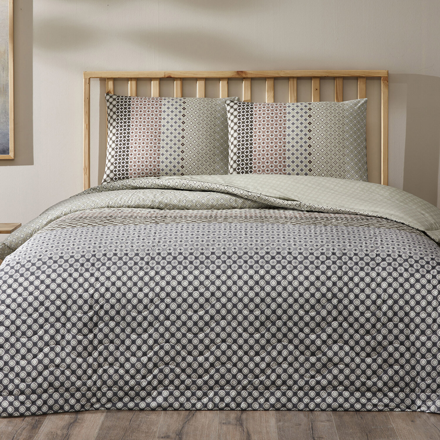 Taç Breeze Ranforce Tek Kişilik Complete Set Gri