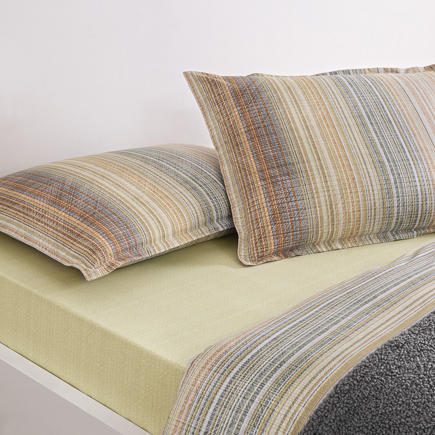 Taç Rodion Ranforce Çift Kişilik Battaniyeli Kış Seti Taba