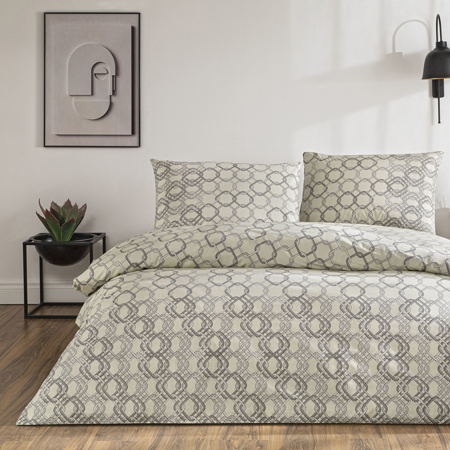 Taç Galen Ranforce Tek Kişilik Nevresim Takımı Gri