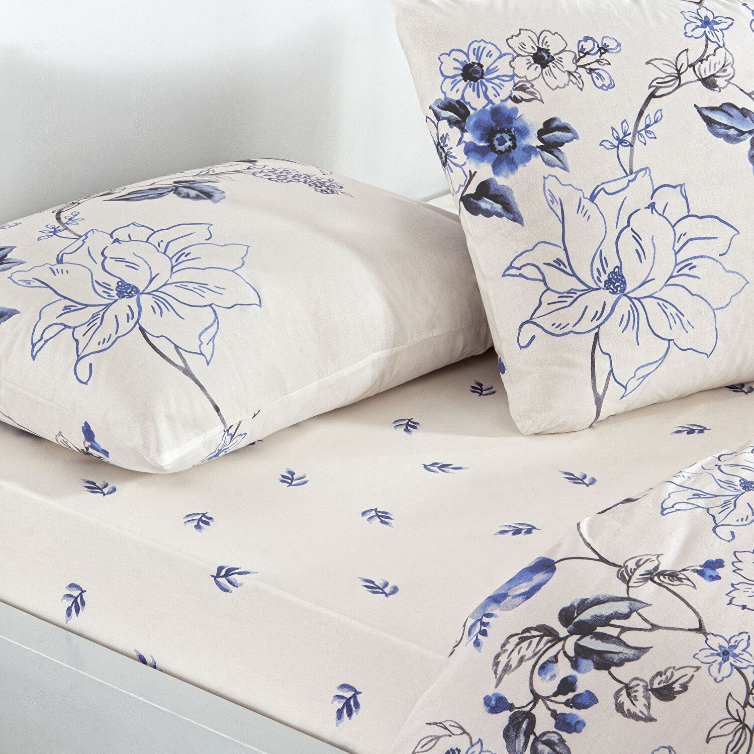 Taç Luna Ranforce Tek Kişilik Nevresim Takımı Mavi