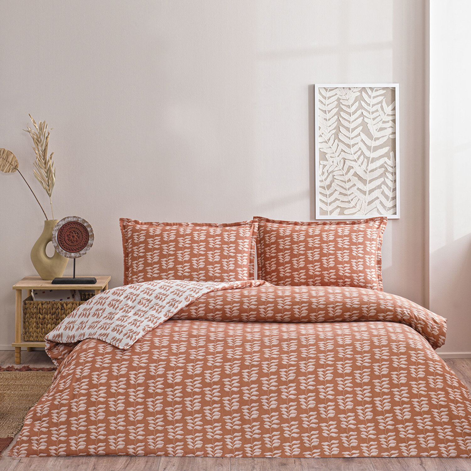 Taç Lorien Seç&Ser Çift Kişilik Nevresim Takımı Turuncu