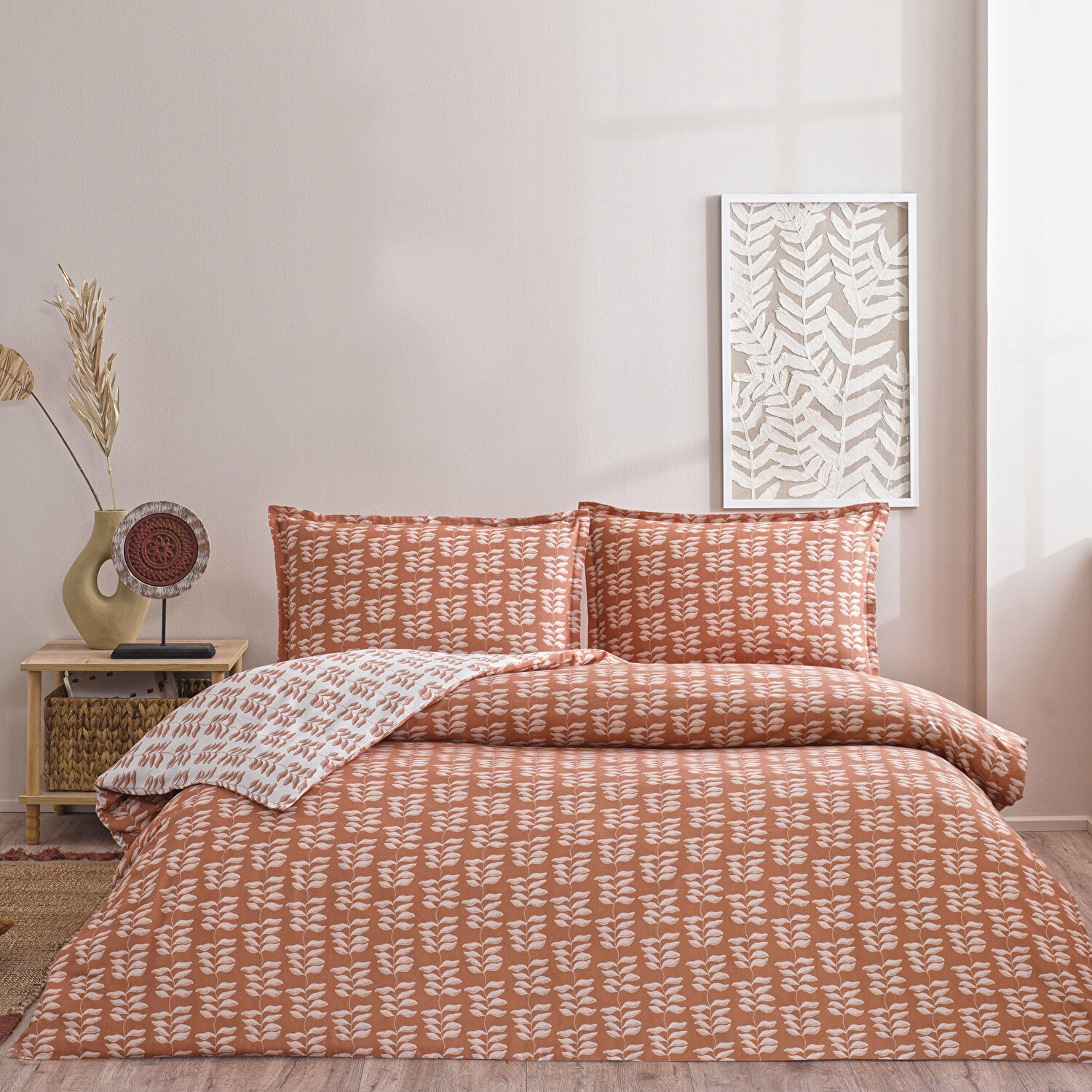 Taç Lorien Seç&Ser Çift Kişilik Nevresim Takımı Turuncu