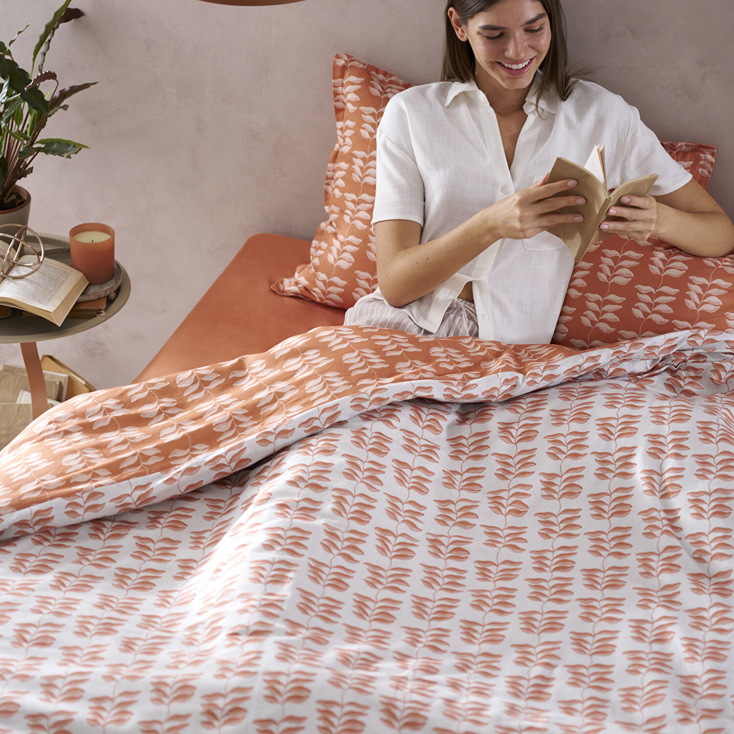 Taç Lorien Seç&Ser Çift Kişilik Nevresim Takımı Turuncu