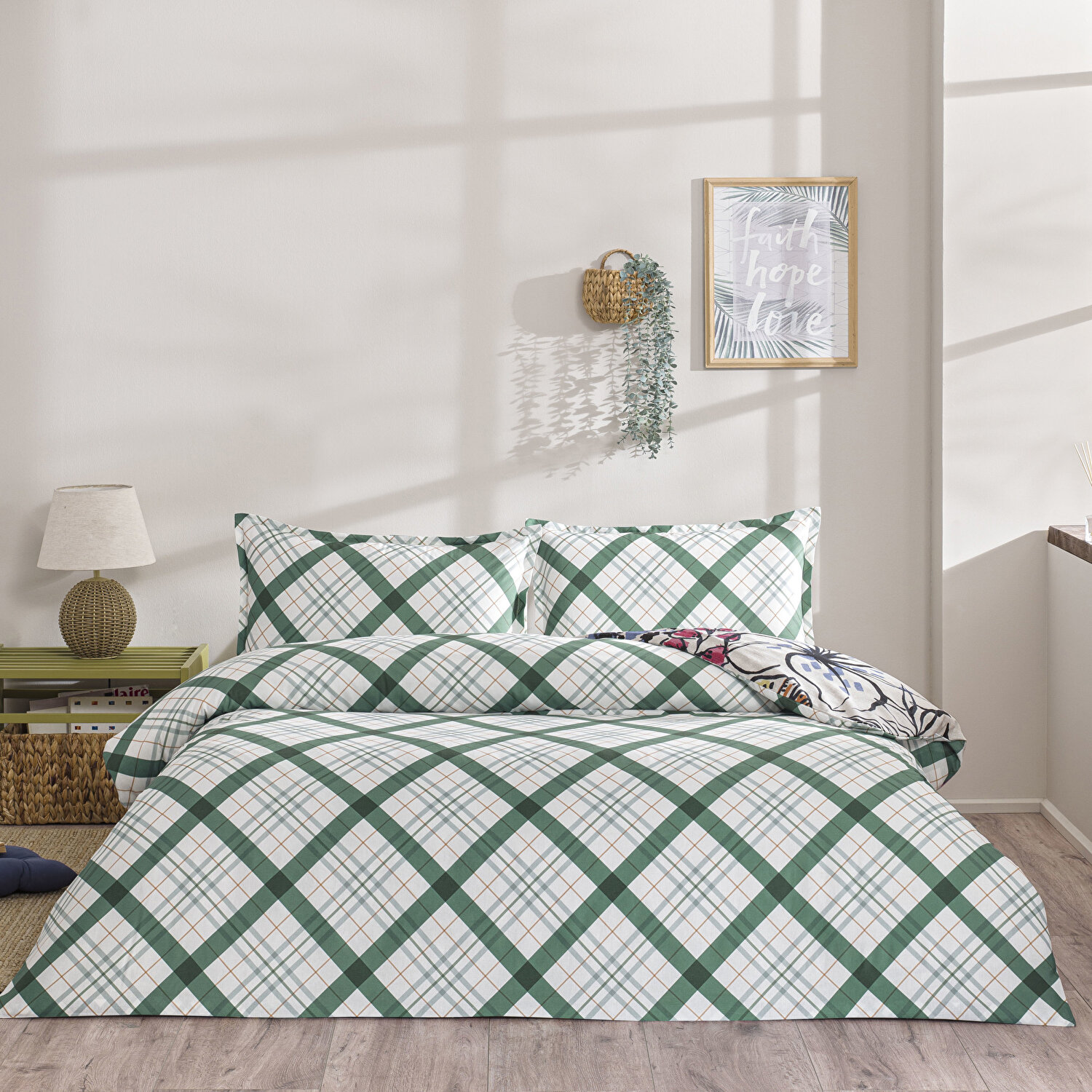 Taç Greeny Seç&Ser Çift Kişilik Nevresim Takımı Yeşil