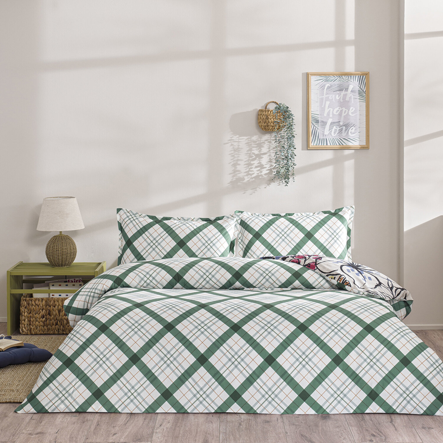 Taç Greeny Seç&Ser Çift Kişilik Nevresim Takımı Yeşil