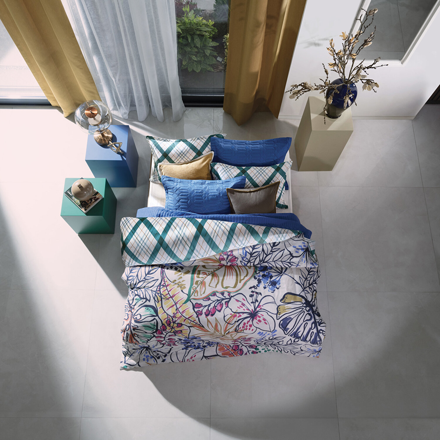 Taç Greeny Seç&Ser Çift Kişilik Nevresim Takımı Yeşil