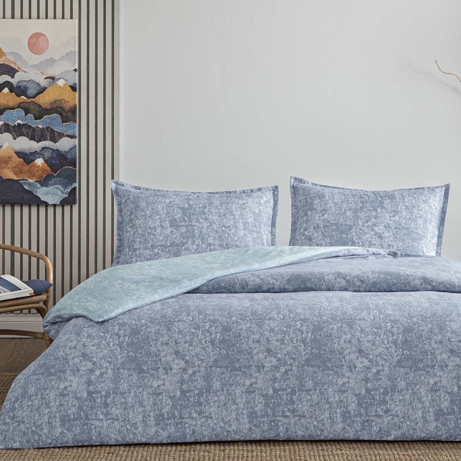 Taç Shimmer Seç&Ser Tek Kişilik Nevresim Takımı Lacivert