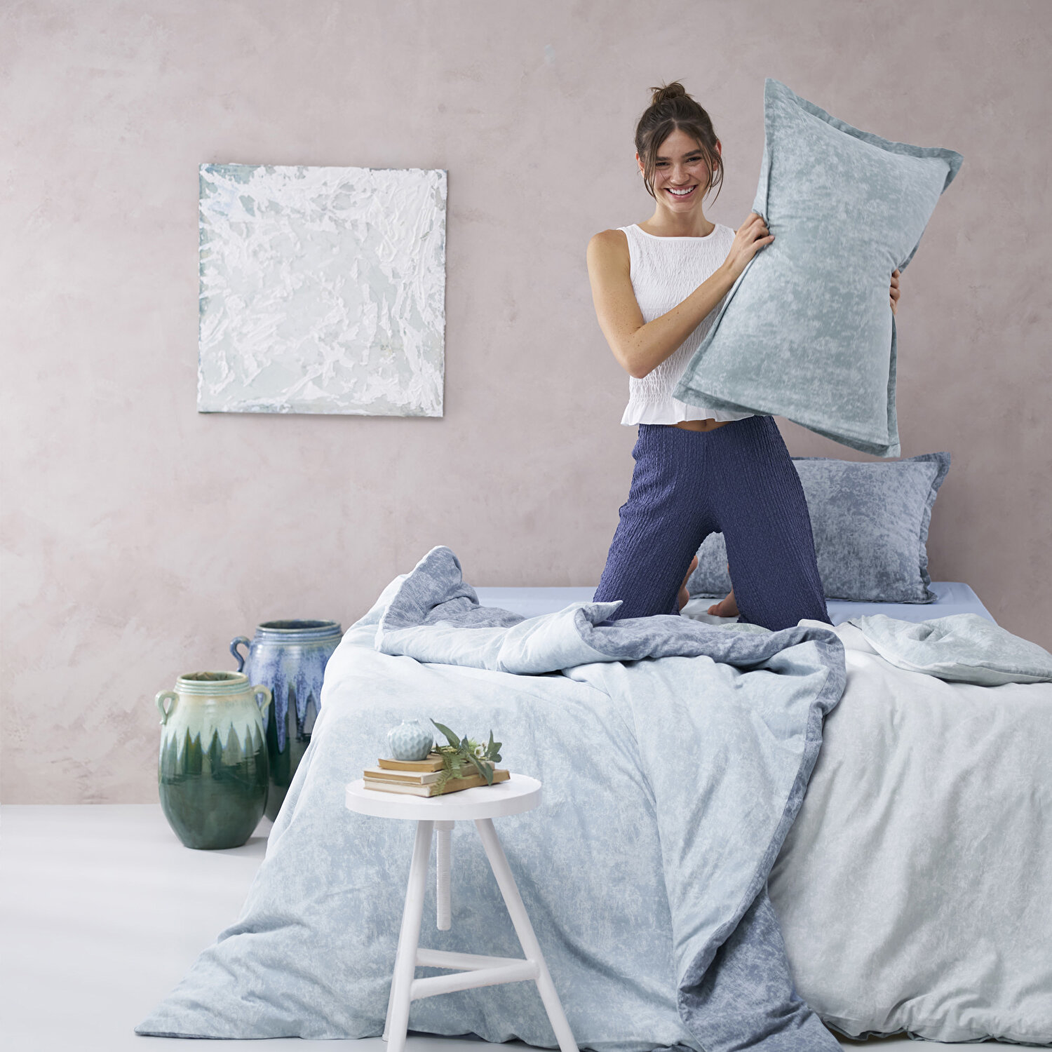 Taç Shimmer Seç&Ser Tek Kişilik Nevresim Takımı Lacivert