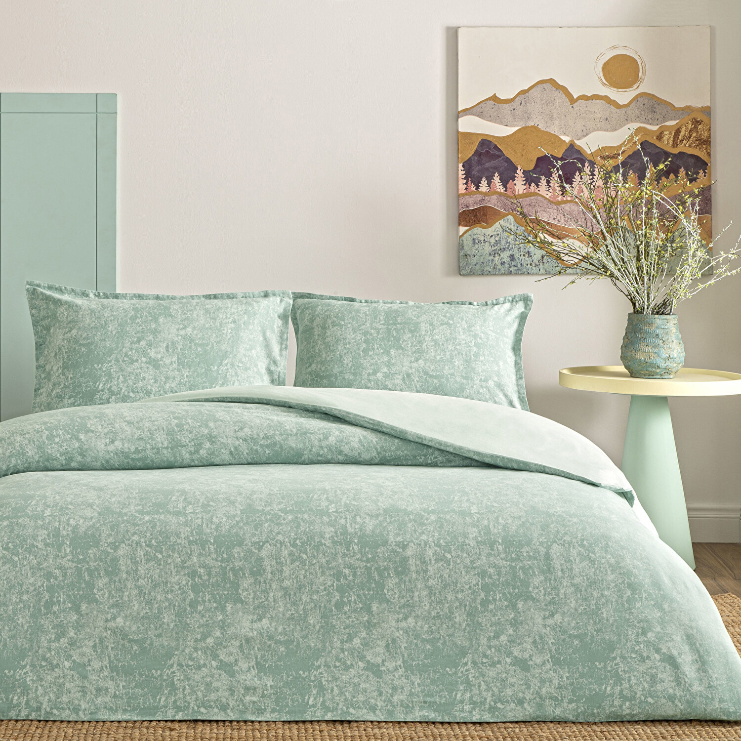 Taç Shimmer Seç&Ser Çift Kişilik Nevresim Takımı Yeşil