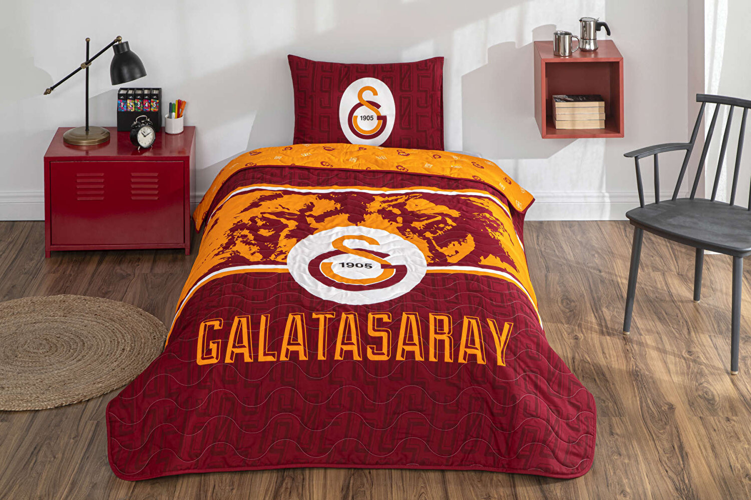 Lisanslı Gs Şanslı Aslan Yatak Örtüsü Tek Kişilik