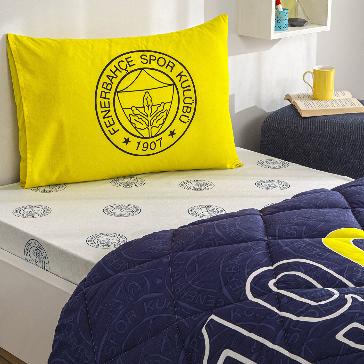 Lisanslı Fb Şanslı Kanarya Yorgan Seti Tek Kişilik