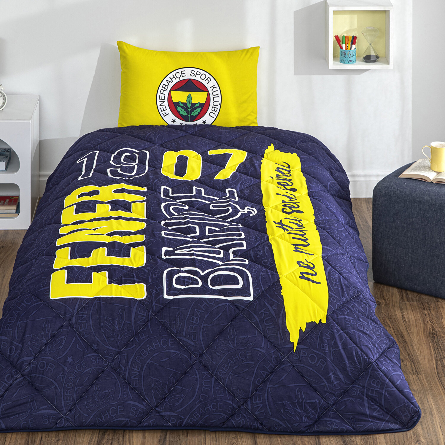 Lisanslı Fb Şanslı Kanarya Yorgan Seti Tek Kişilik