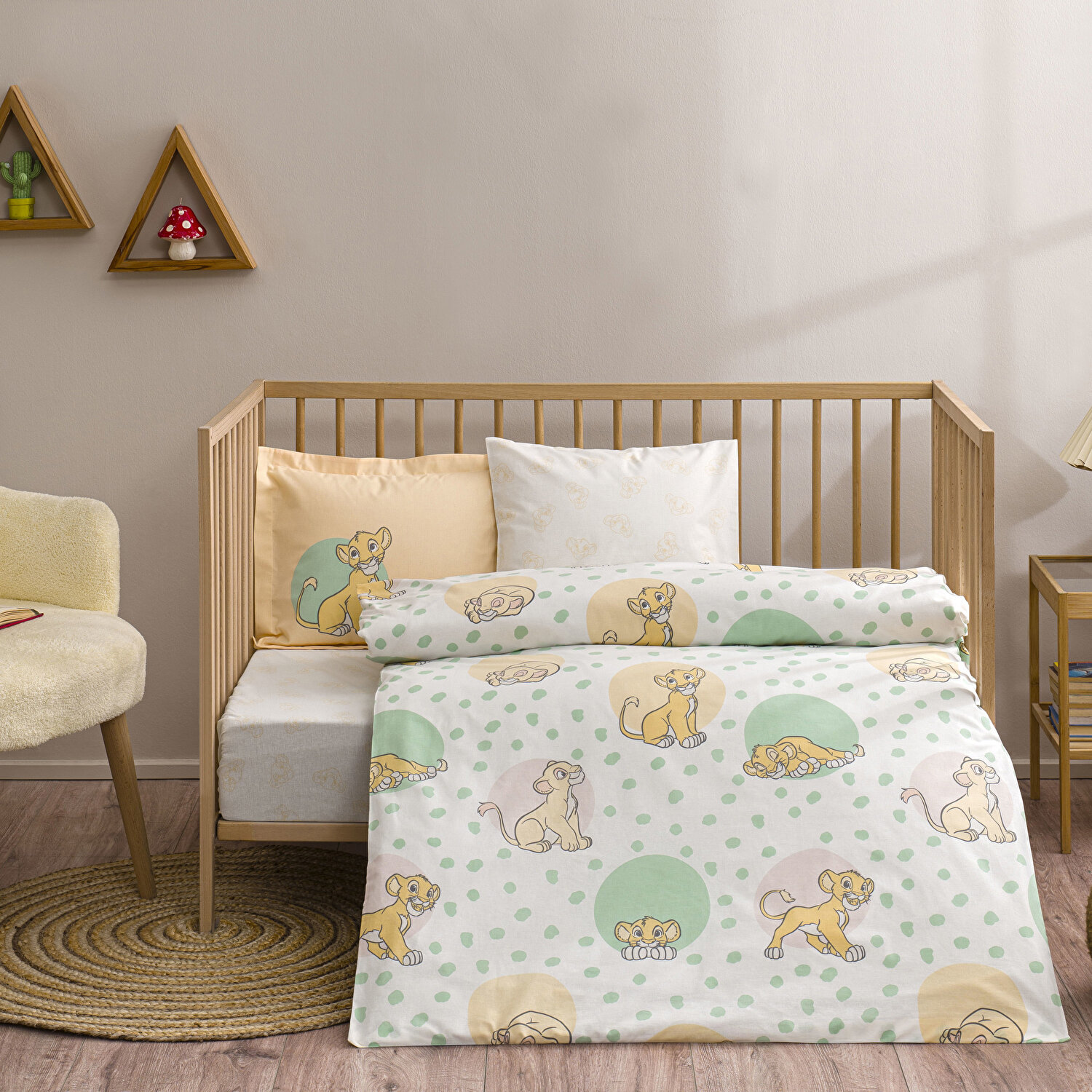 Taç Lisanslı Disney Lion King Baby Pamuk Bebek Nevresim Takımı