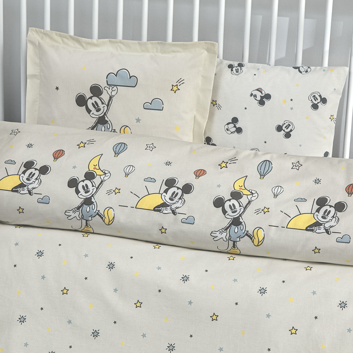 Taç Lisanslı Disney Mickey Mouse Dream Baby Pamuk Bebek Nevresim Takımı