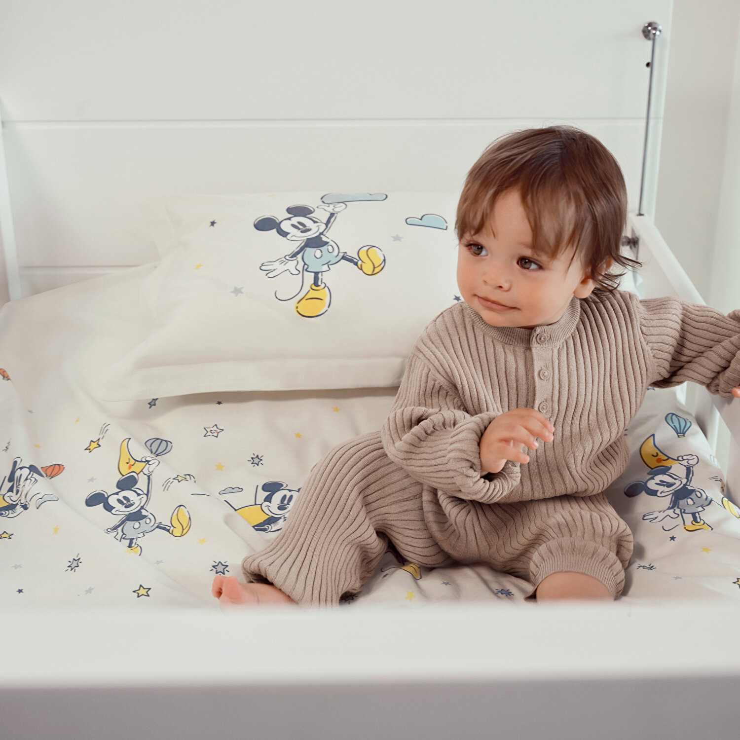 Taç Lisanslı Disney Mickey Mouse Dream Baby Pamuk Bebek Nevresim Takımı