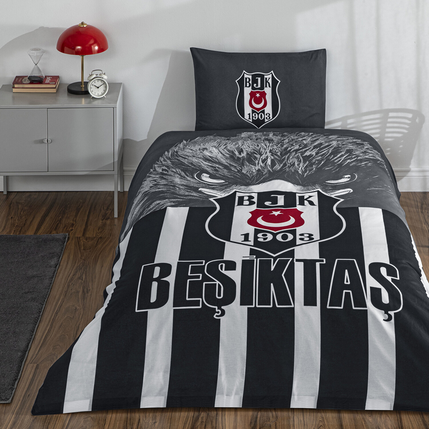 Lisanslı Bjk Şanslı Kartal Nevresim Takımı Tek Kişilik