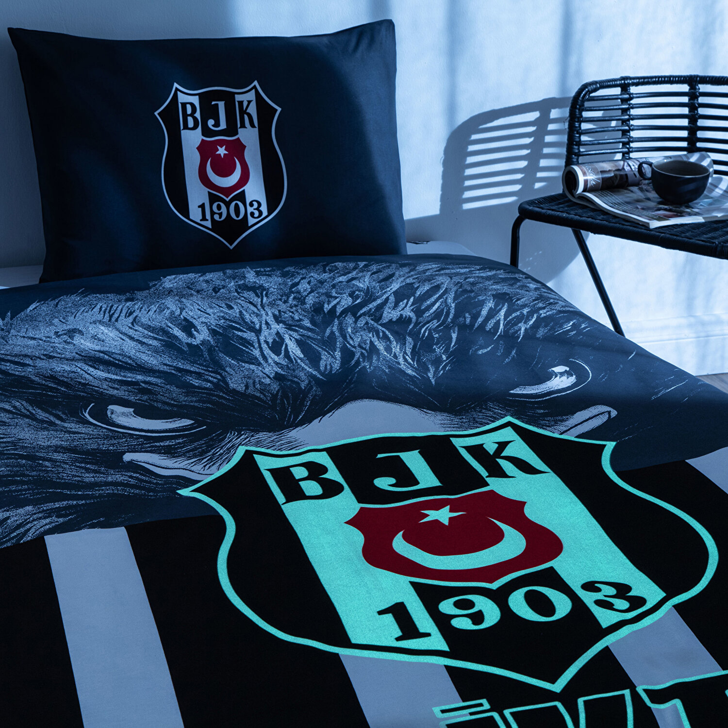 Lisanslı Bjk Şanslı Kartal Nevresim Takımı Tek Kişilik