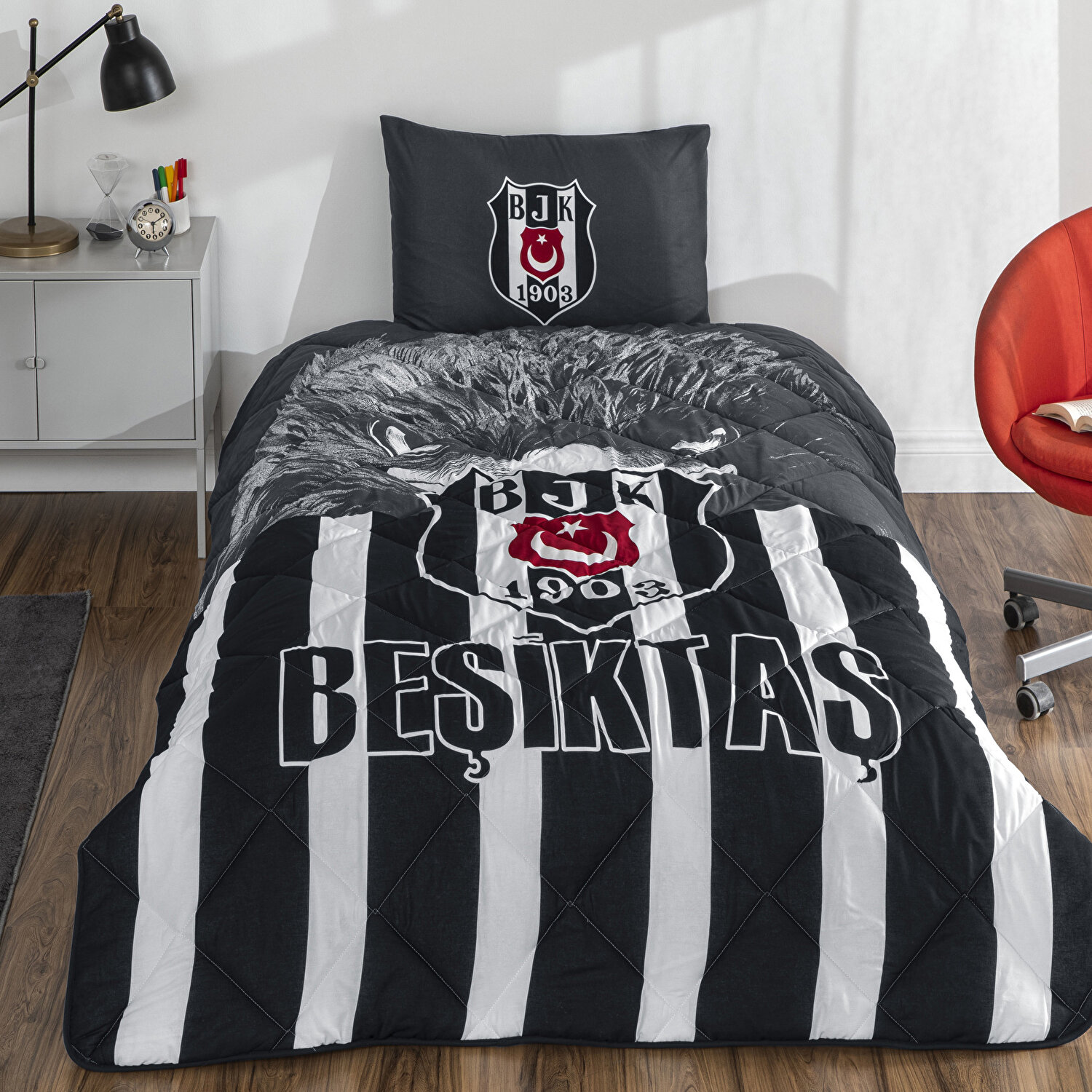 Lisanslı Bjk Şanslı Kartal Yorgan Seti Tek Kişilik