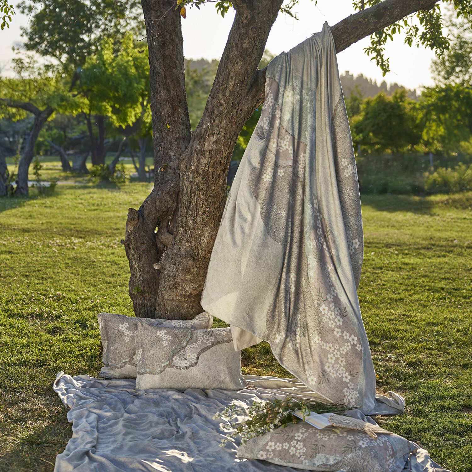 Taç Reborn Rima Bambu Çift Kişilik Nevresim Takımı Taş