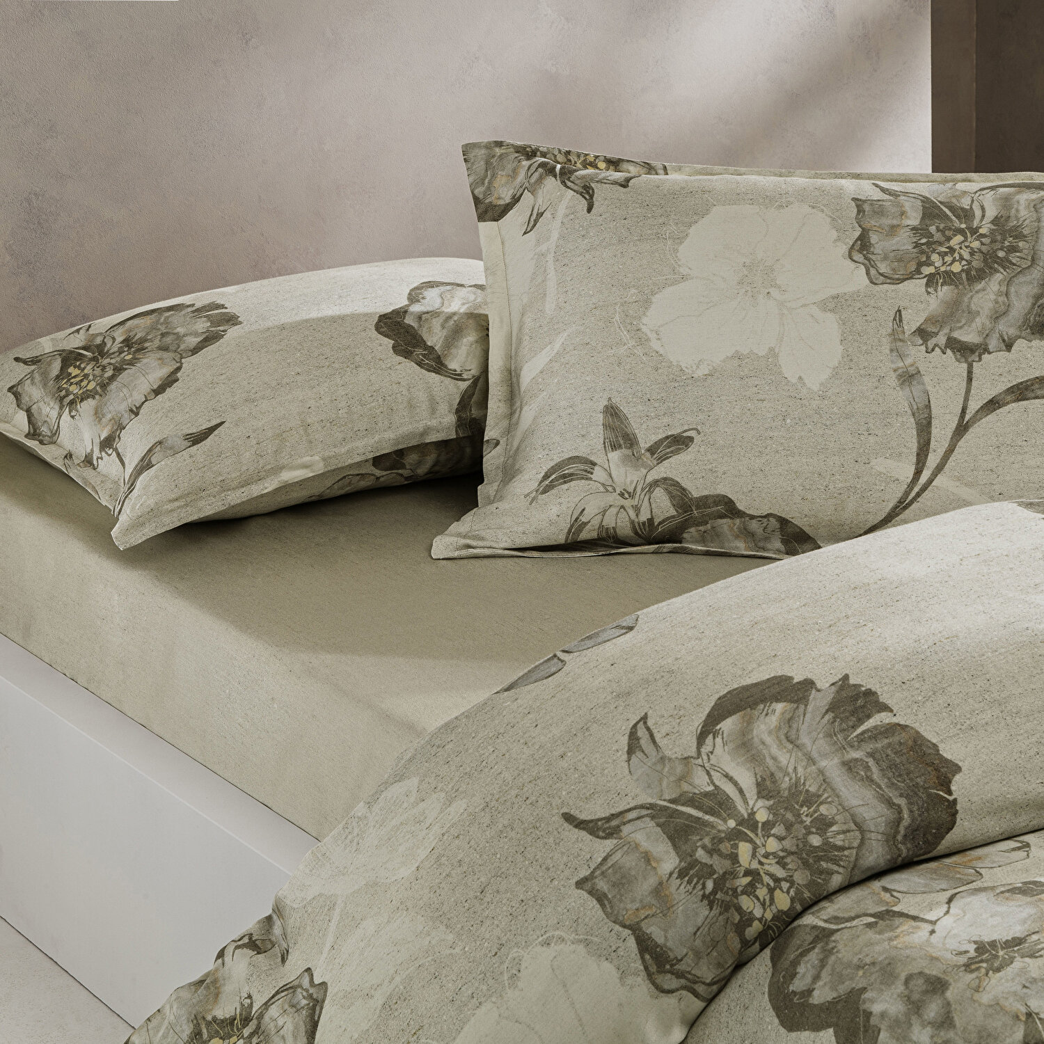 Taç Reborn Primrose Bambu Çift Kişilik Nevresim Takımı Bej