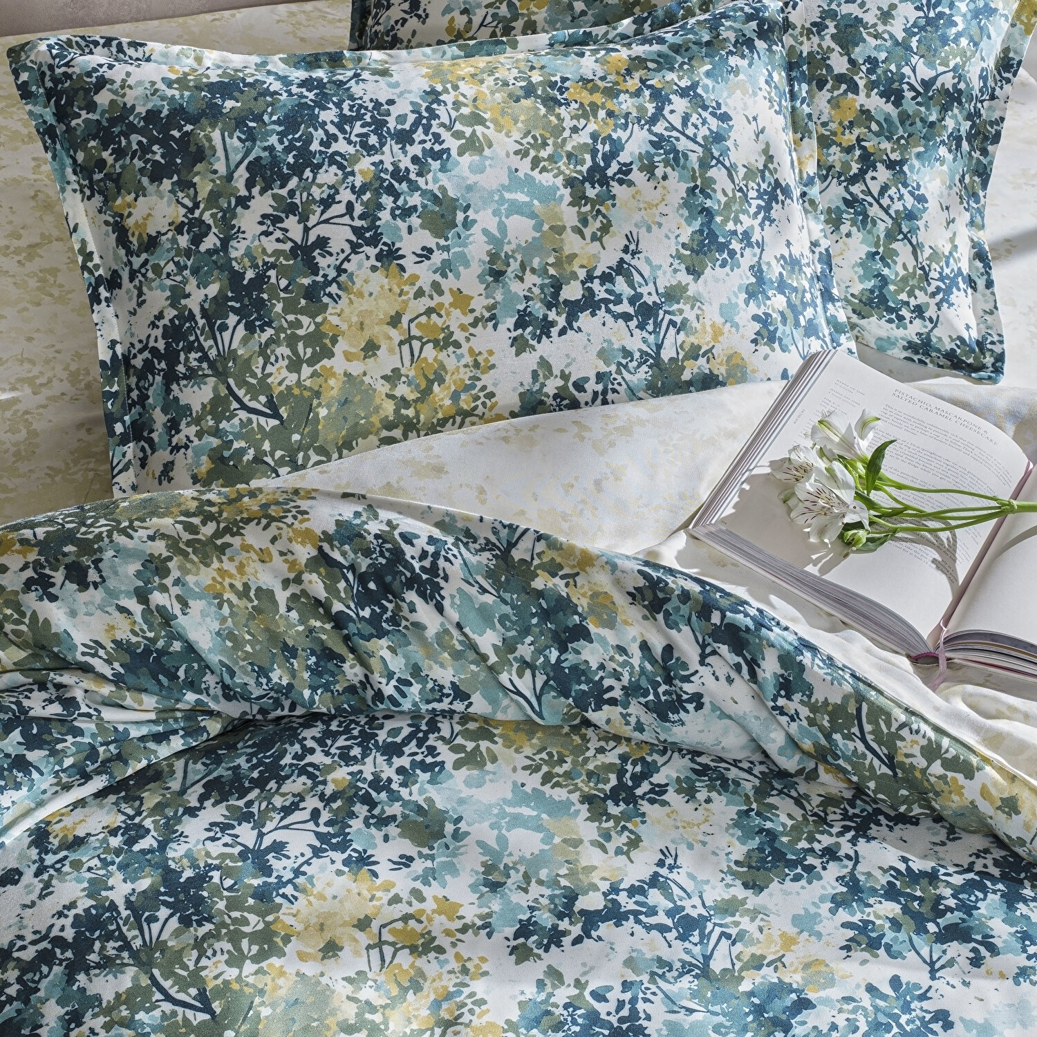 Taç Reborn Alyssa Bambu Çift Kişilik Nevresim Takımı Mavi