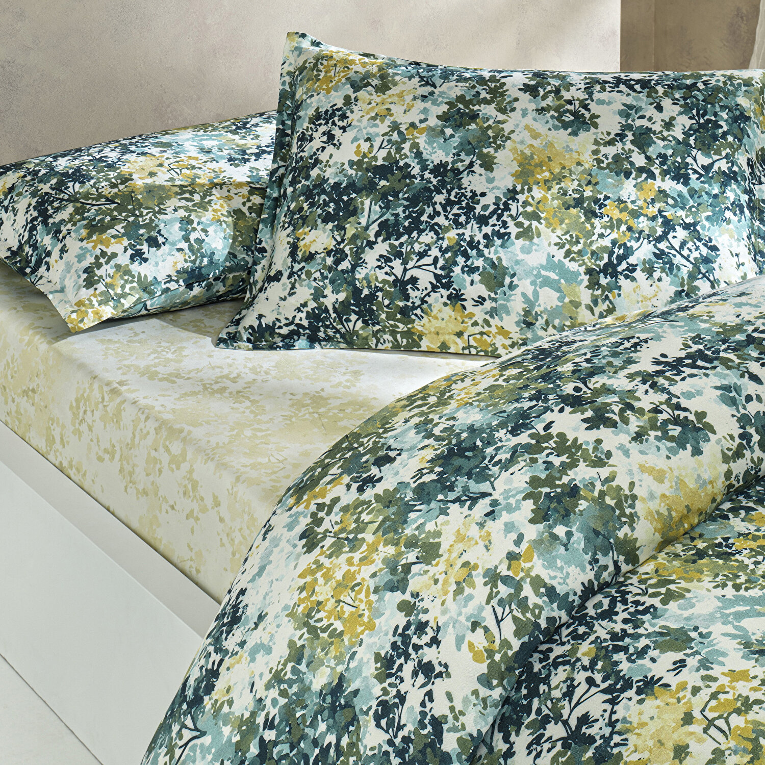 Taç Reborn Alyssa Bambu Çift Kişilik Nevresim Takımı Mavi